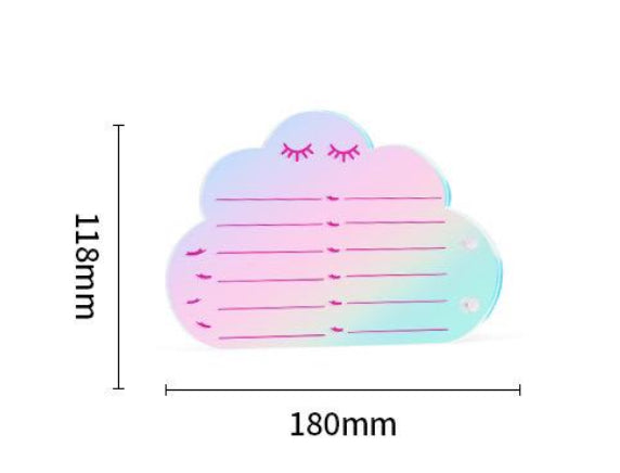 Palette support pour extension de cils papillon, nuages, bubble the