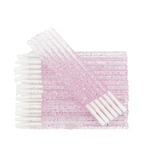 Lot de 100 Micro-Pinceaux Applicateurs Dentaires de couleur rose